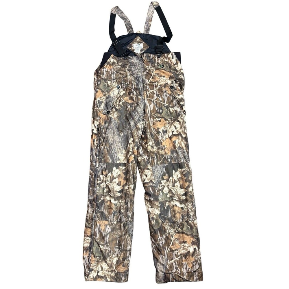 Mossy Oak Camo Hunting Heavyweight Camo Wader Pants With Suspenders Size L